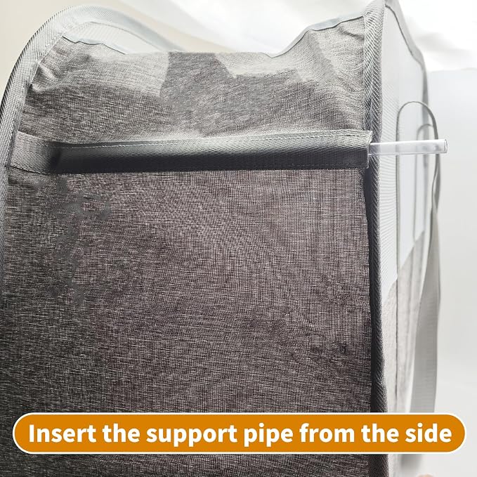 Large Collapsible Laundry Hamper, Breathable Mesh Design, Sturdy Steel Frame - Image 8