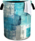 Teal Laundry Basket Storage Bin Foldable Laundry Hamper Clothes Storage Bucket by Bzocm