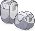 Smart Design Deluxe Mesh Laundry Pop Up Hamper Combo w/ Rectangle & Square by PROMART
