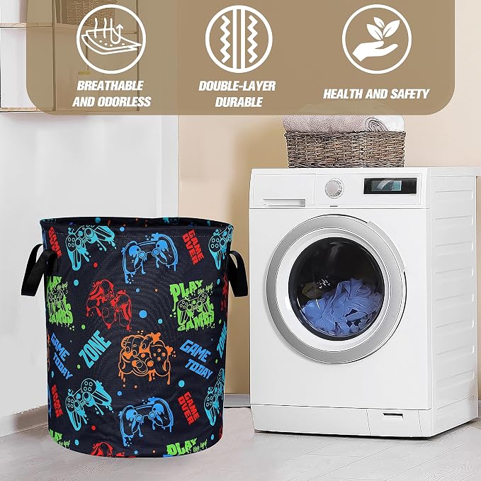 Game Machine Laundry Basket Funny Color Foldable Oxford Cloth Tote Bag Laundry - Image 8