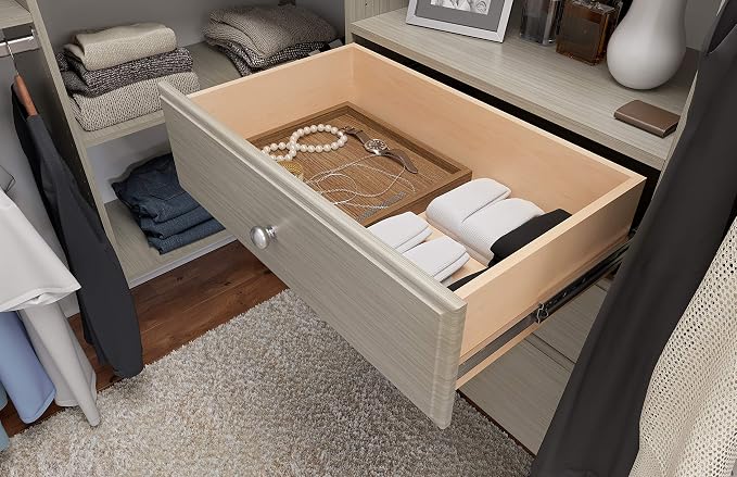 Easy Track Drawer Closet Storage, Weathered Grey - Image 3