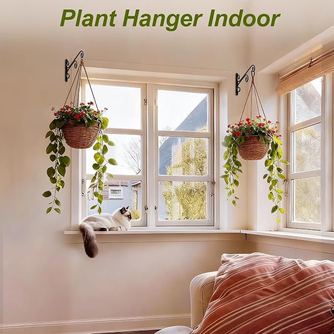2 Pack Plant Hangers, Metal Plant Hooks - Image 6