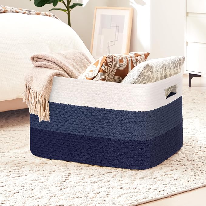72L Large Laundry Basket with Leather Handles - Image 4