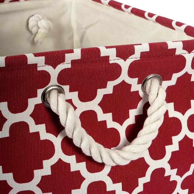 DII Polyester Container with Handles, Lattice Storage Bin - Image 2