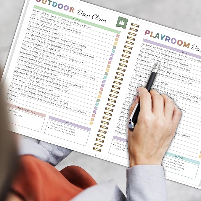 Adhd Cleaning Planner for Adults Women, Cleaning Schedule and Checklist - Image 7