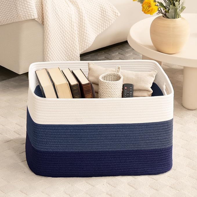 72L Large Laundry Basket with Leather Handles - Image 7