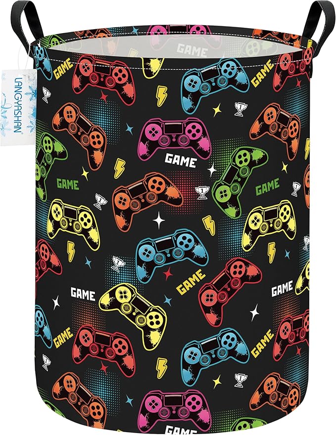 LANGYASHAN Laundry Basket Canvas Fabric Collapsible Organizer Basket - Image 8