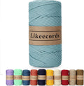 4mm Polyester Braided Macrame Cord 140Yards /426Feet, Elastic Yarn by Likeecords