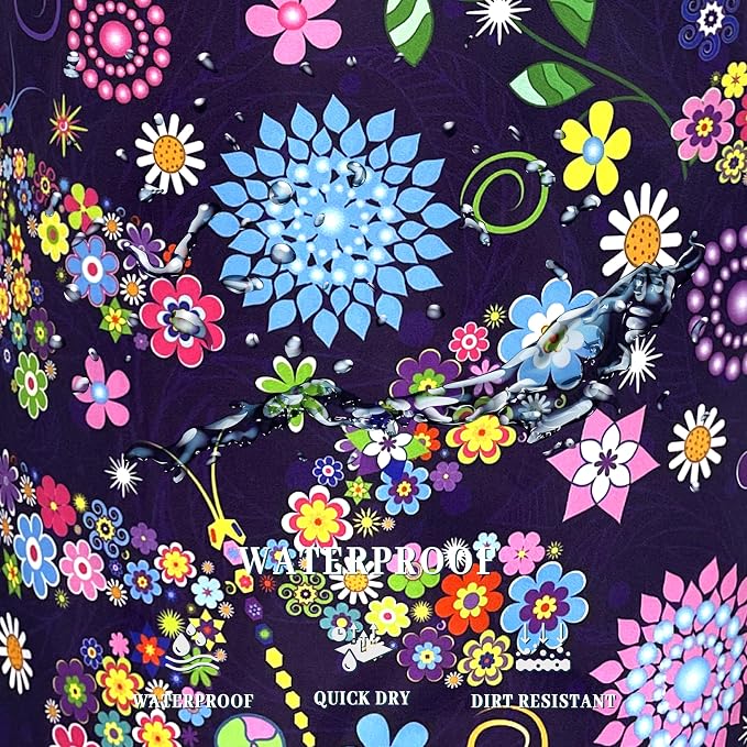 Colorful Hippie Flowers Dargonfly Laundry Basket Foldable Oxford Cloth Laundry - Image 5