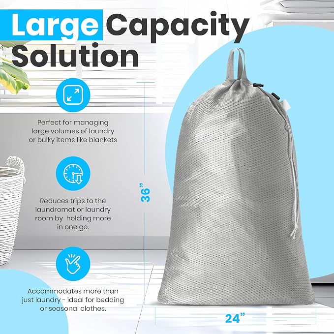 Large Mesh Laundry Bags - Image 2