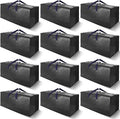 12 Pack Heavy Duty Extra Large Moving Bags W/Backpack Straps by VELVETSURE
