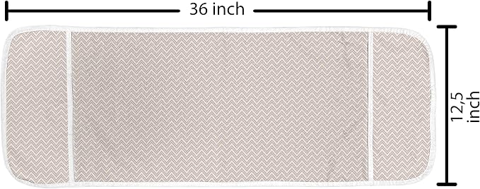 Ambesonne Retro Microwave Oven Cover, Horizontal Chevron Zig Zag Pattern - Image 2