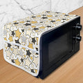 Ambesonne Yellow Microwave Oven Cover, Water Resistant Organizer by Ambesonne