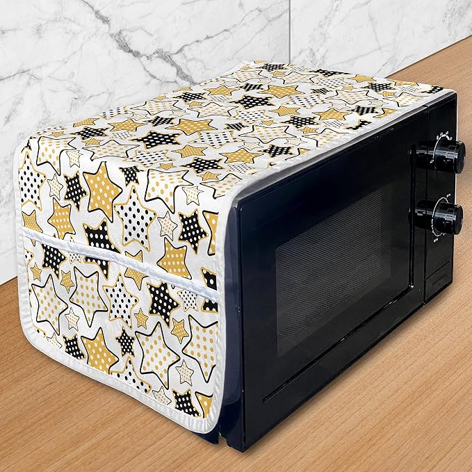 Ambesonne Yellow Microwave Oven Cover, Water Resistant Organizer by Ambesonne
