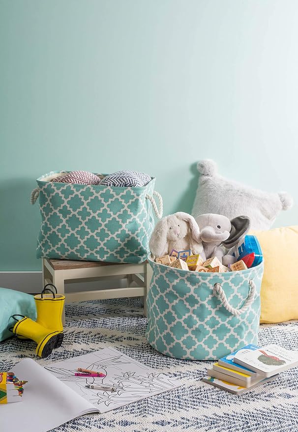 DII Polyester Container with Handles, Lattice Storage Bin - Image 7