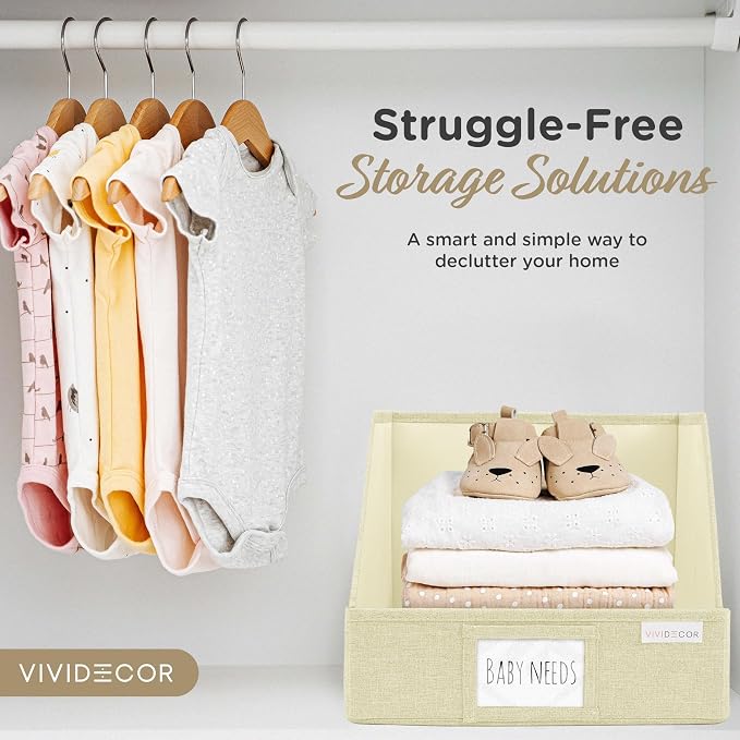 Trapezoid Closet Bins for Shelves – 12x12x10 Fabric Storage Baskets, - Image 8