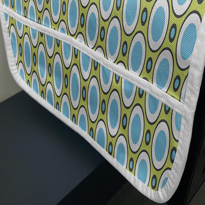 Ambesonne Geometric Microwave Oven Cover, Retro Circles - Image 3