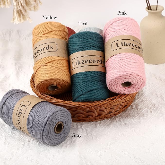 2 Skeins of 4mm X 80m Single Strand Macrame Cord Handmade Decorations Softer - Image 5