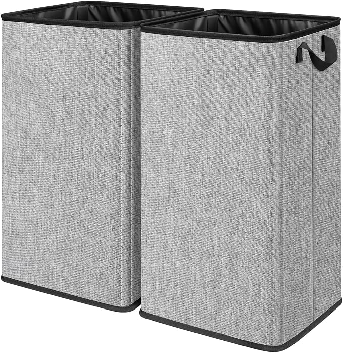 SNIGJAT 2 Pack Large Laundry Hamper, Tall Collapsible Laundry Basket by SNIGJAT