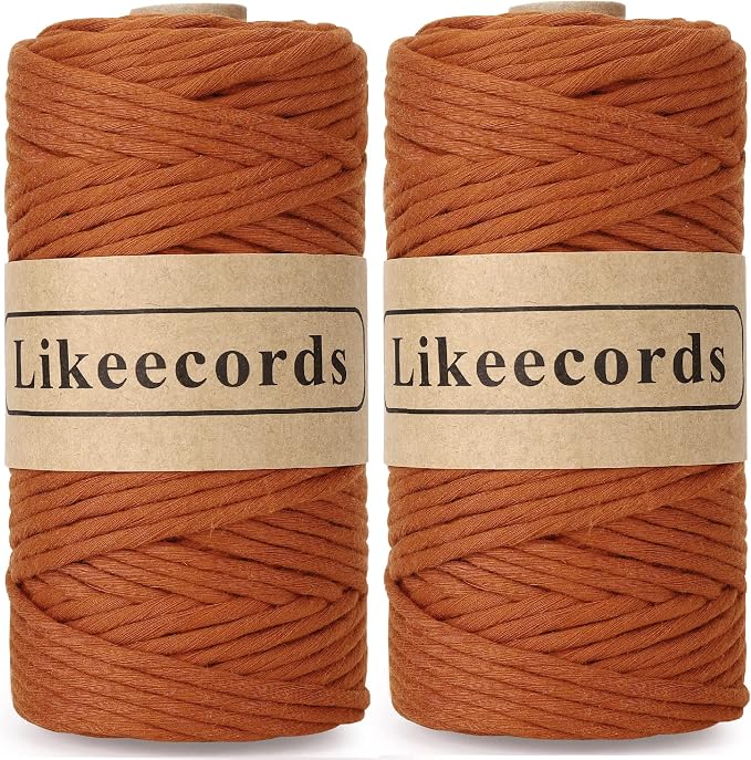 2 Skeins of 4mm X 80m Single Strand Macrame Cord Handmade Decorations Softer by Likeecords