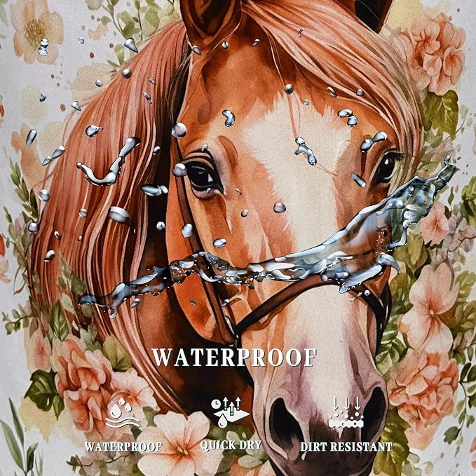 Watercolor Horse Laundry Basket Foldable - Image 5