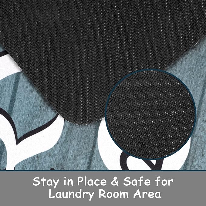 Lahome Remi Farmhouse Laundry Room Rug Runner 20"x59" Laundry Rugs and Mats - Image 4