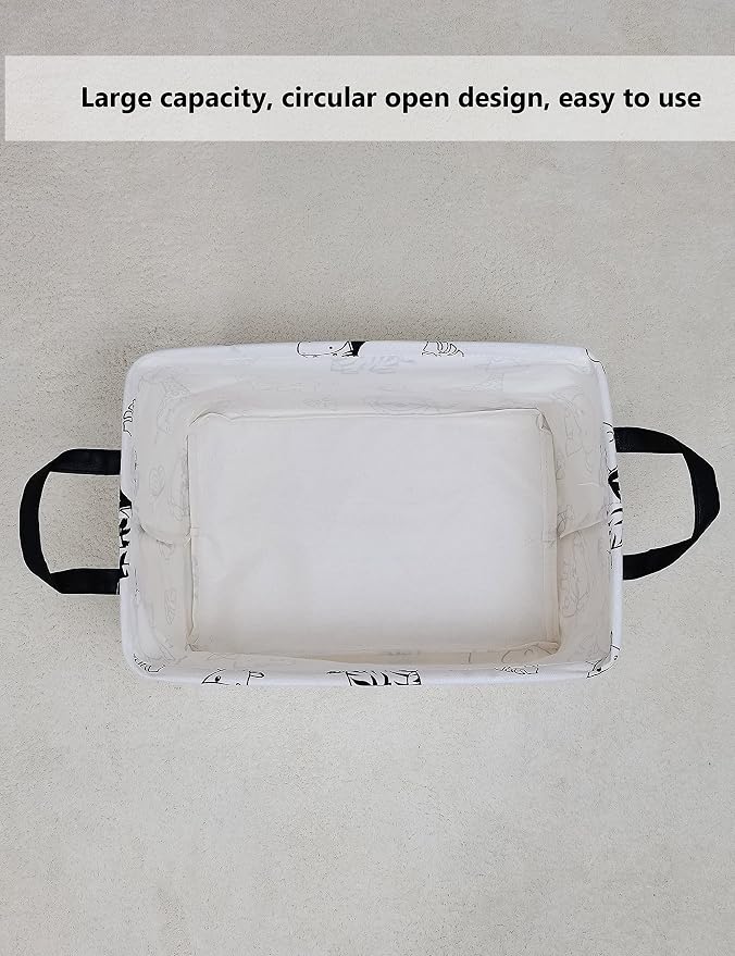 QUEENLALA Rectangular Laundry Hamper/Foldable Nursery Laundry Basket - Image 5