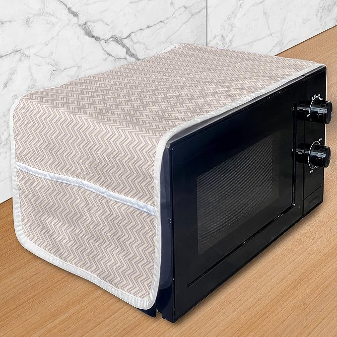 Ambesonne Retro Microwave Oven Cover, Horizontal Chevron Zig Zag Pattern by Ambesonne