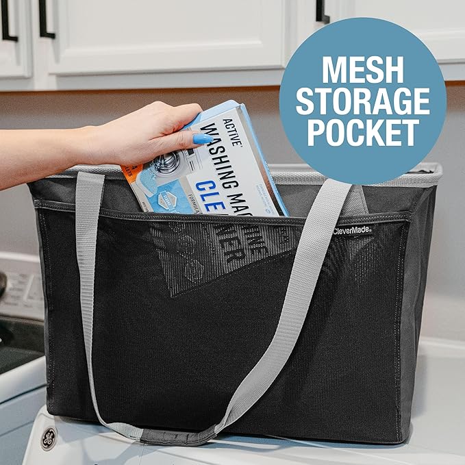 CleverMade Collapsible Tote Basket MAX – Extra Large Foldable Carry-All Storage - Image 2