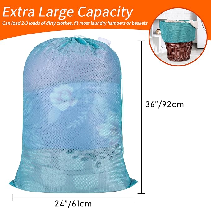 Polecasa Heavy Duty Diamond Large Mesh Laundry Bag - Image 3