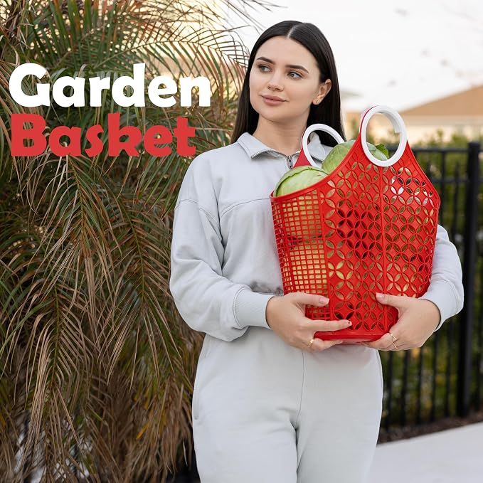 Fox Run Red Garden Harvest Basket - Image 4