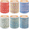 25.8 Yards 1.5 mm Braided Cotton Cord Colorful Macrame Thread 4-Ply Twisted by Sparkeads