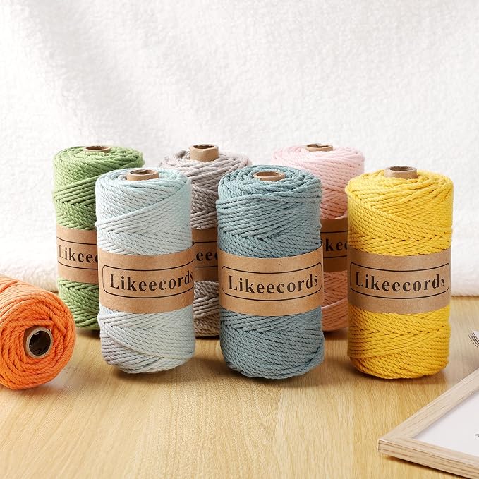 Cotton Macrame Cord 3mm x 100m, 3 Strand Twisted, Macrame Rope, Macrame String - Image 7