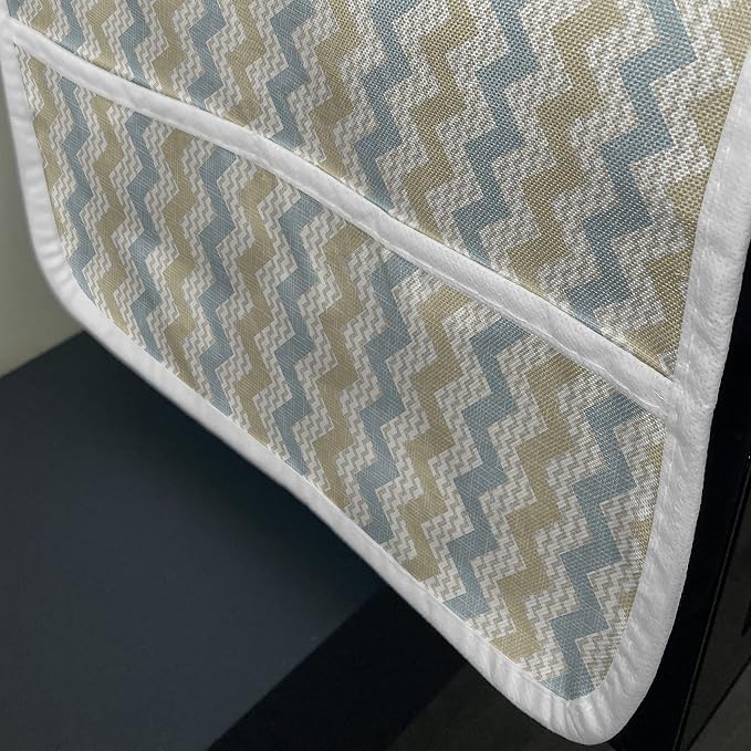 Ambesonne Beige Microwave Oven Cover, Chevron Stripe - Image 3