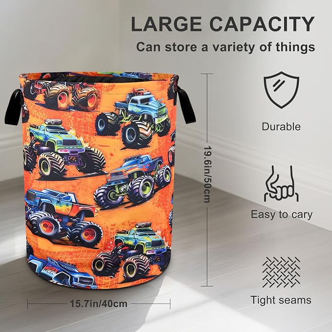 Monster Truck Laundry Basket Laundry Hamper - Image 3