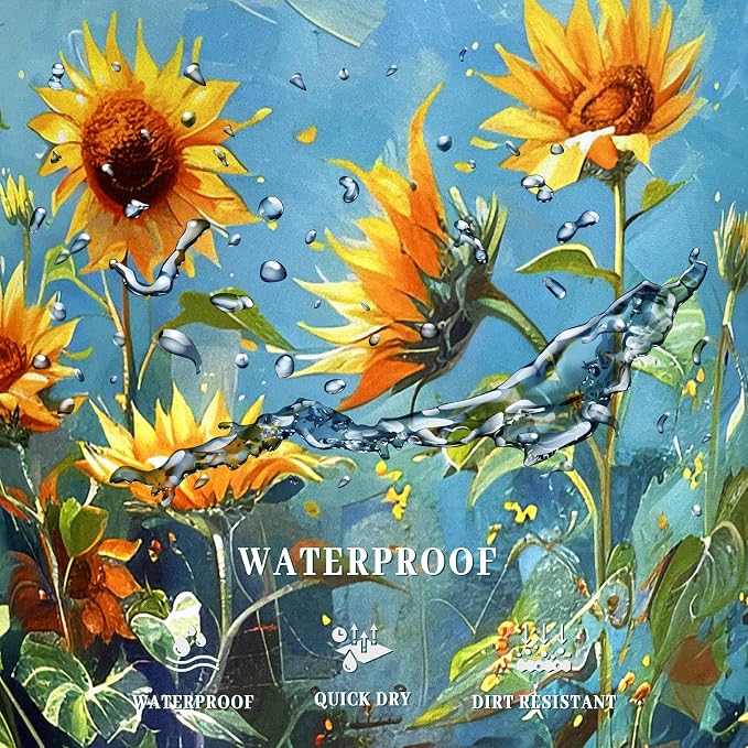 Watercolor Sunflower Laundry Basket Flowers Funny Laundry Hamper Foldable - Image 5