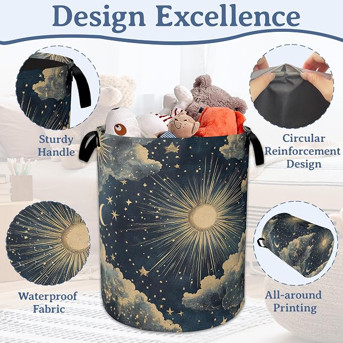 Sun Stars Moon Laundry Hamper - Image 4