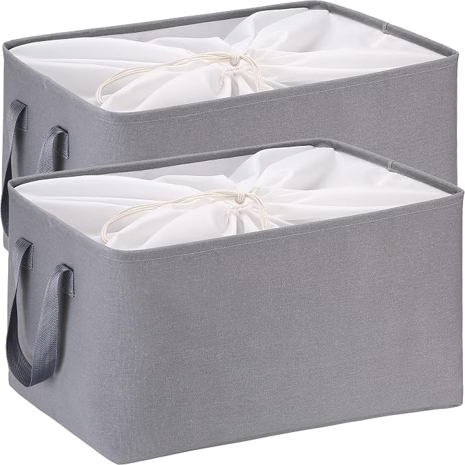Hinwo 102L XXL Storage Bins, Foldable Clothes Storage Baskets by Hinwo