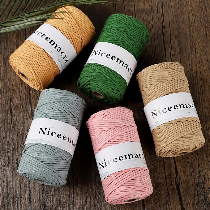 Braided Cotton Macrame Cord 3mm x 110yards - Image 4