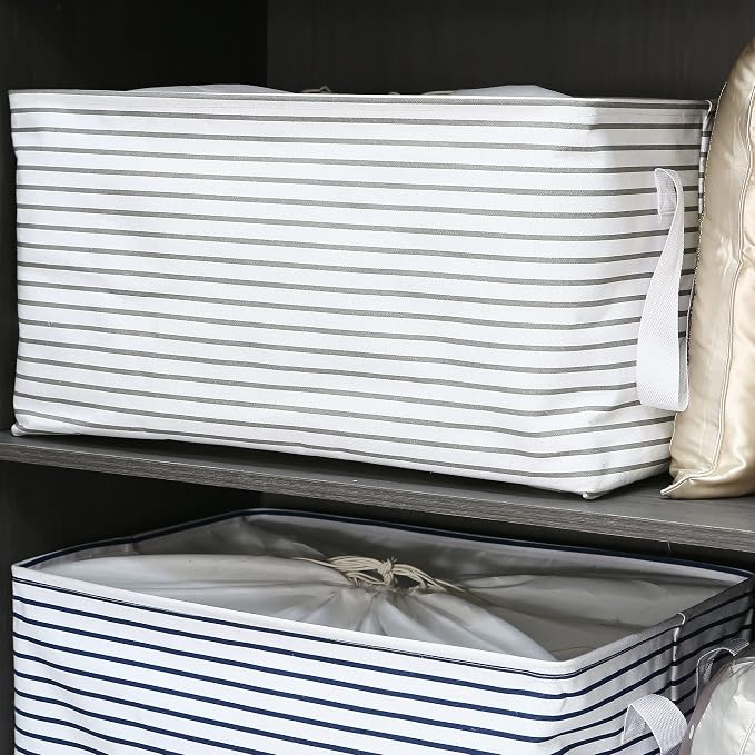 Hinwo 102L XXL Storage Bins, Foldable Clothes Storage Baskets - Image 3
