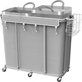 Simple Houseware Extra Large 2 Section Rolling Laundry Cart 265L – Heavy Duty by SimpleHouseware