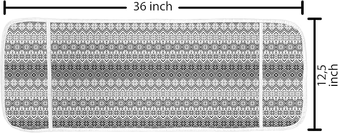 Ambesonne Nordic Microwave Oven Cover, Knitting Theme Chevron Pixel Art Pattern - Image 2