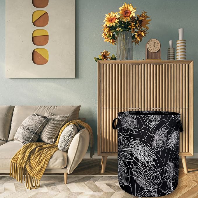 Spider Web Laundry Hamper Funny Halloween Laundry Basket - Image 7