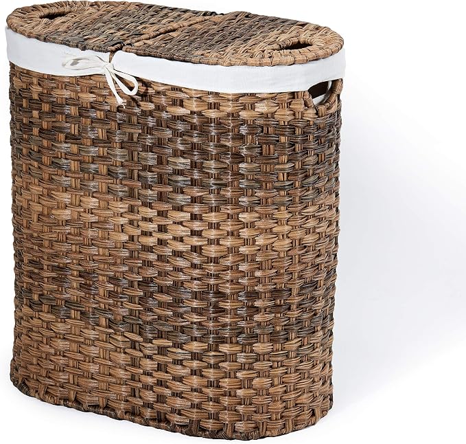Seville Classics Premium Handwoven Portable Laundry Bin Basket by SevilleClassics