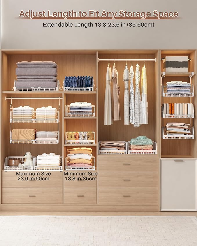2-Pack Telescopes Laundry Room Organization, Space-Saving Wardrobe Hanging - Image 4