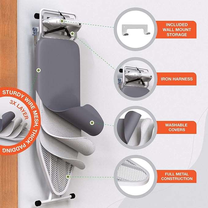 Xabitat Full Size Ironing Board 57" X 18" - Image 4