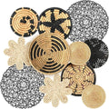 Tatuo 11 Pcs Boho Wall Basket Decor Decorative Bulrush Woven Basket Wall Decor by Tatuo