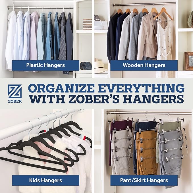 ZOBER Blush Velvet Hangers 50 Pack - Image 9