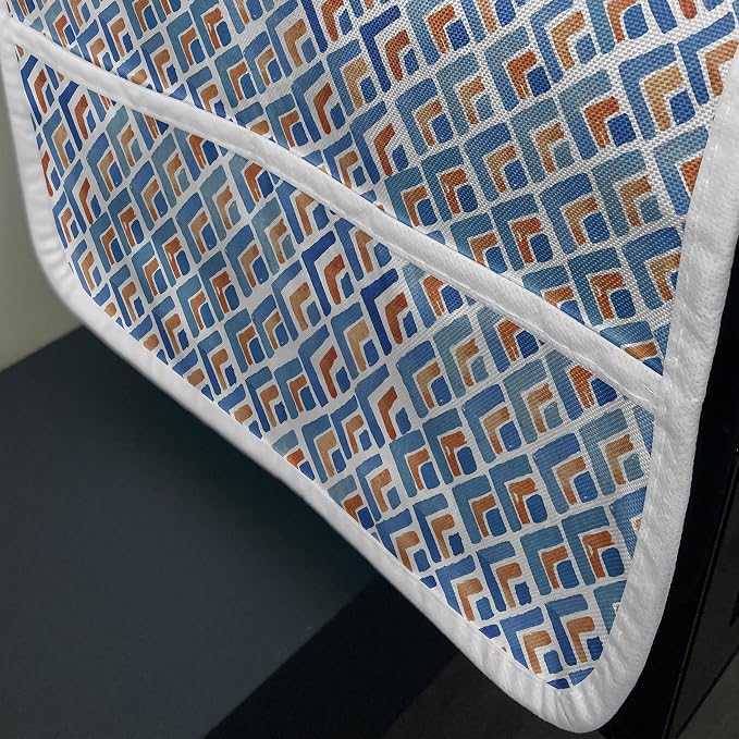 Ambesonne Japanese Microwave Oven Cover, Geometric Chevron Repeating Pattern in - Image 3