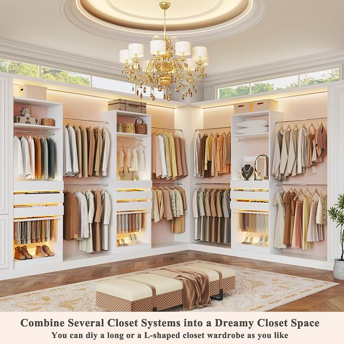 Closet System, 5.7-10.4FT Closet Organizer System - Image 2